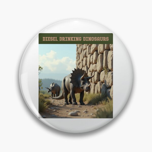 Item preview, Triceratops appreciating the wall designed and sold by Diesel Drinking Dinosaurs.