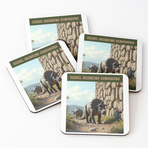 Item preview, Triceratops appreciating the wall designed and sold by Diesel Drinking Dinosaurs.