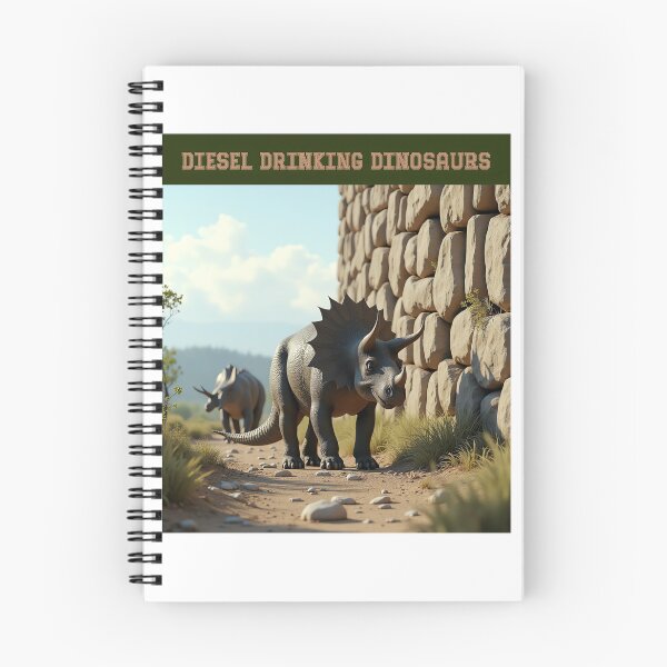 Item preview, Triceratops appreciating the wall designed and sold by Diesel Drinking Dinosaurs.