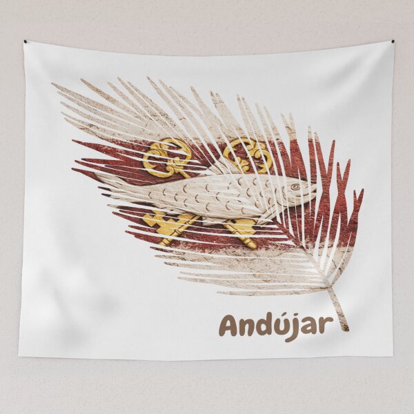 Item preview, Abstract Flag of Andújar – Feather Shape Design designed and sold by ArteJorge48.