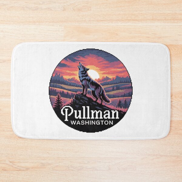 Item preview, Pullman Washington Sunset - Pixel Art Howling Coyote designed and sold by CircinusStore.