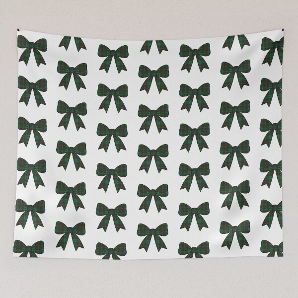 Item preview, Cute Green Plaid Bow – Cozy Christmas Illustration designed and sold by silent ocean.