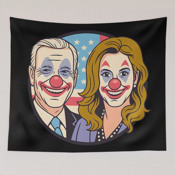Item preview, Funny American Election Parody Political Satire Clown Illustration designed and sold by DrawHandArt.