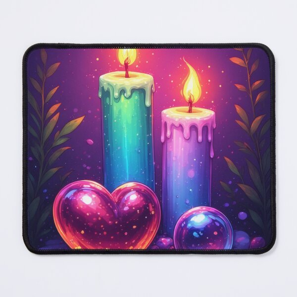 Item preview, Candles, heart and crystal ball in the glitter designed and sold by Mianku | Für das Leben.