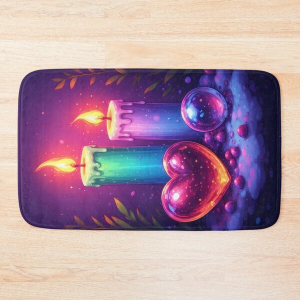 Item preview, Candles, heart and crystal ball in the glitter designed and sold by Mianku | Für das Leben.