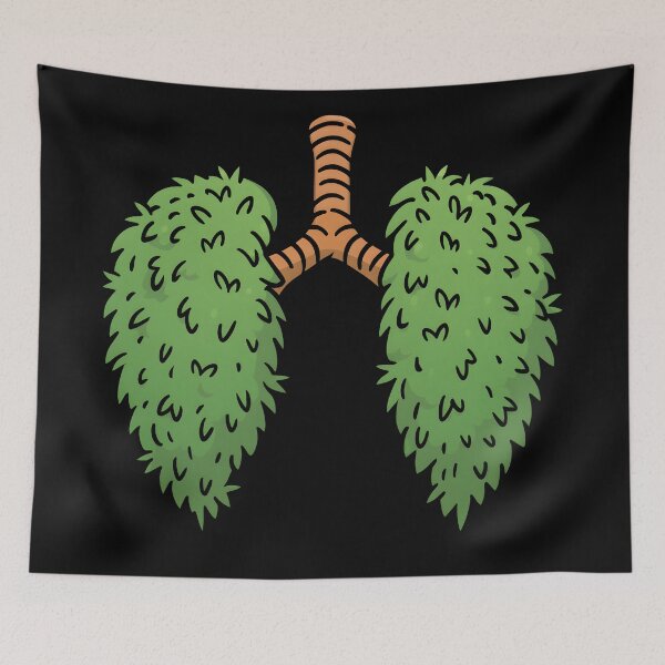 Item preview, Funny Lungs Tree Nature Environmental Awareness Breathing Earth Design designed and sold by DrawHandArt.