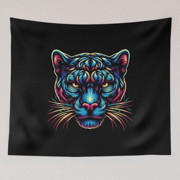 Item preview, Vibrant Brushstroke Leopard Face Art designed and sold by beast-net.