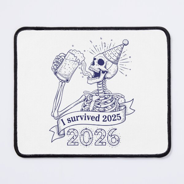 Item preview, I Survived 2025 2026 Skeleton Party Fun designed and sold by LuminOrb.