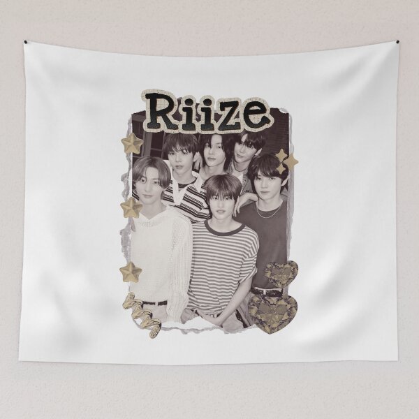 Item preview, Riize Kpop Boy group Celebrity Illustration korean pop art Scrapbook Collage Cozy Y2K Vintage Design  designed and sold by HELL0WBELLO.