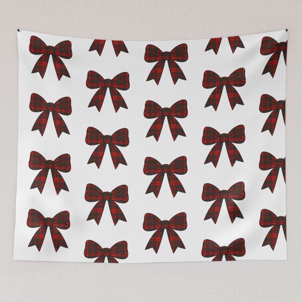 Item preview, Cute Red Plaid Bow – Cozy Christmas Illustration designed and sold by The High Hippo.