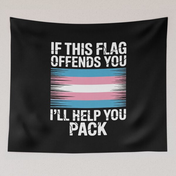 Item preview, Transgender If This Flag Offends You I'll Help You Pack designed and sold by MarryIsMonth.