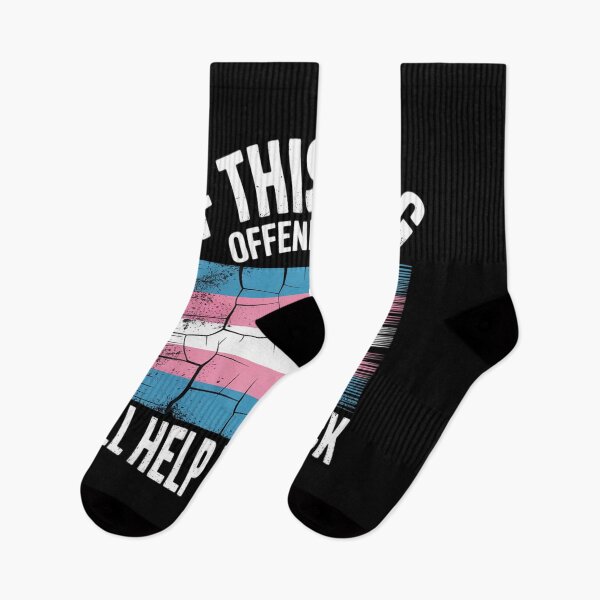 Item preview, Transgender If This Flag Offends You Trans Rainbow Pride designed and sold by FadeOfThrone.