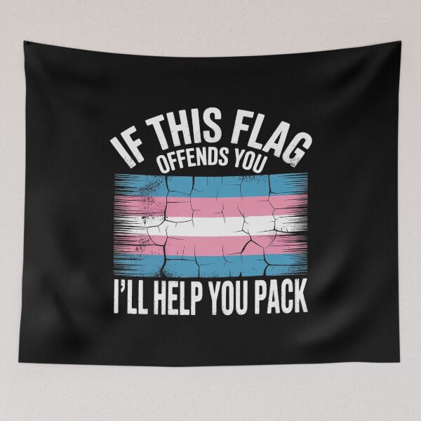 Item preview, Transgender If This Flag Offends You Trans Rainbow Pride designed and sold by FadeOfThrone.