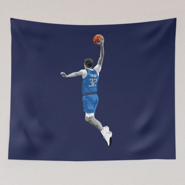 Item preview, Cooper Flagg Vector Dunk Blue Silver Small Print Qiangy designed and sold by qiangdade.
