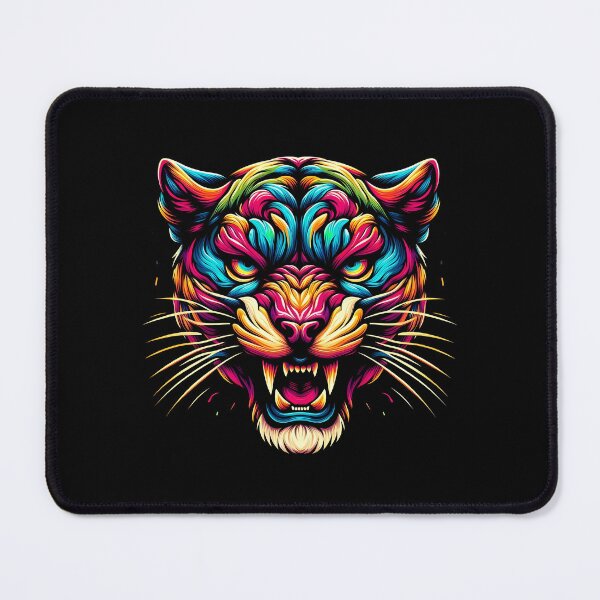 Item preview, Vibrant Psychedelic Abstract Tiger Face Art designed and sold by beast-net.