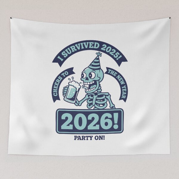 Item preview, I Survived 2025 Cheers To The New Year 2026 designed and sold by LuminOrb.