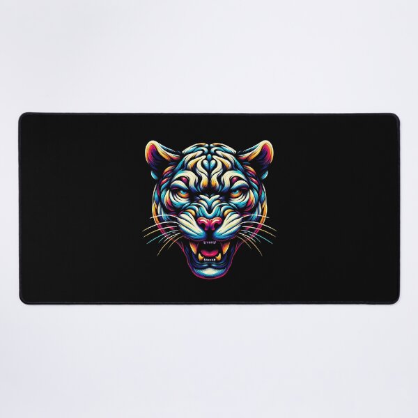 Item preview, Abstract Swirls Feline Head Artwork in Vivid Colors designed and sold by beast-net.