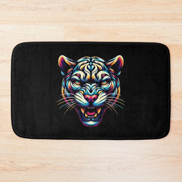 Item preview, Abstract Swirls Feline Head Artwork in Vivid Colors designed and sold by beast-net.