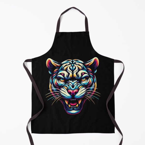 Item preview, Abstract Swirls Feline Head Artwork in Vivid Colors designed and sold by beast-net.