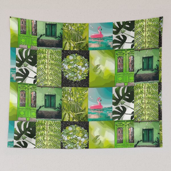 Item preview, green living collage designed and sold by Mad-by-The-O.