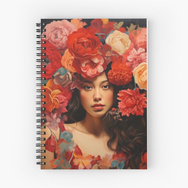 Item preview, Flor de Mujer – Floral Portrait of Strength and Beauty designed and sold by Cafecito & Cultura.