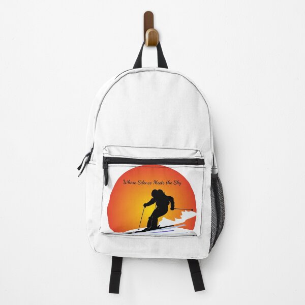 Item preview, Where Silence Meets the Sky – Skiing Sunset Silhouette Design designed and sold by PixelWaveBD.