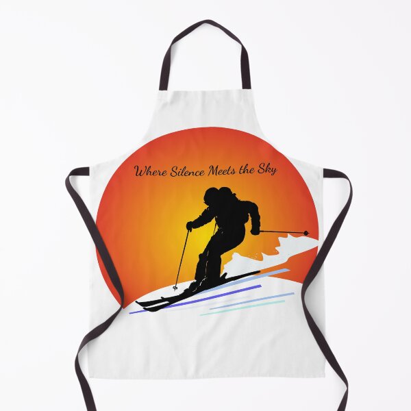 Item preview, Where Silence Meets the Sky – Skiing Sunset Silhouette Design designed and sold by PixelWaveBD.