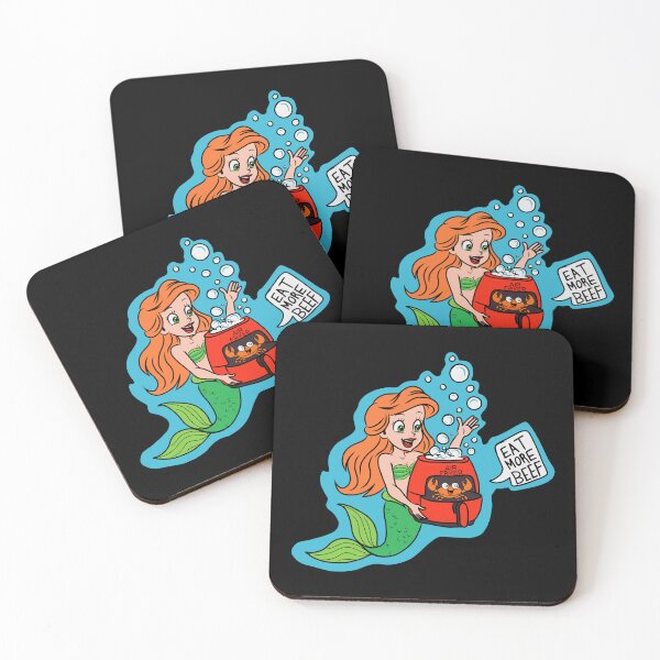 Item preview, Funny Mermaid Air Fryer Crab Pun - Eat More Beef Parody designed and sold by Urban Muse And Sultry Hues.