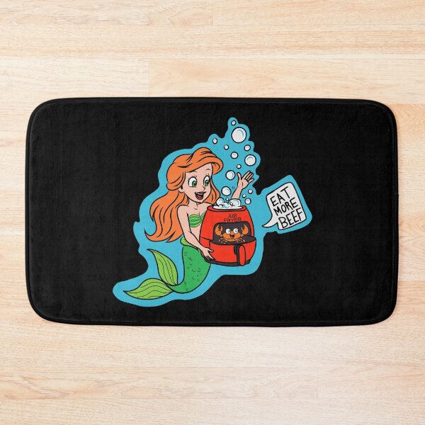 Item preview, Funny Mermaid Air Fryer Crab Pun - Eat More Beef Parody designed and sold by Urban Muse And Sultry Hues.