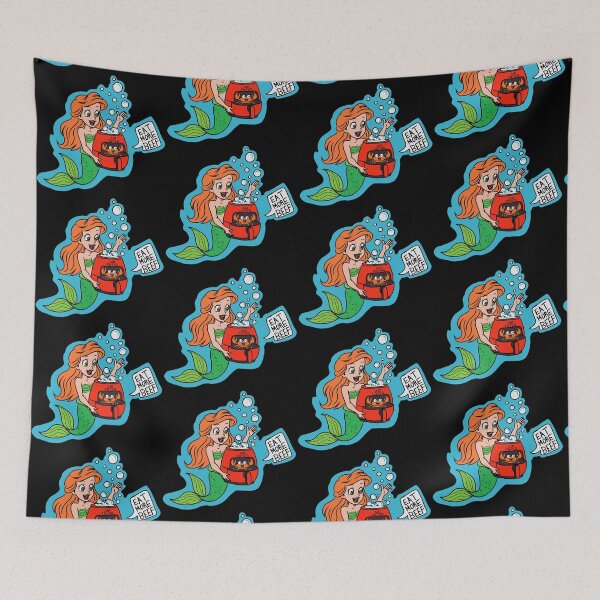 Item preview, Funny Mermaid Air Fryer Crab Pun - Eat More Beef Parody designed and sold by Urban Muse And Sultry Hues.