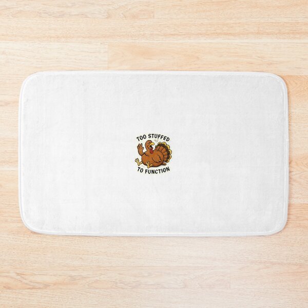 Item preview, A turkey dramatically fainting: “Too stuffed to function.” designed and sold by STICKERS FOR SALE NOW.