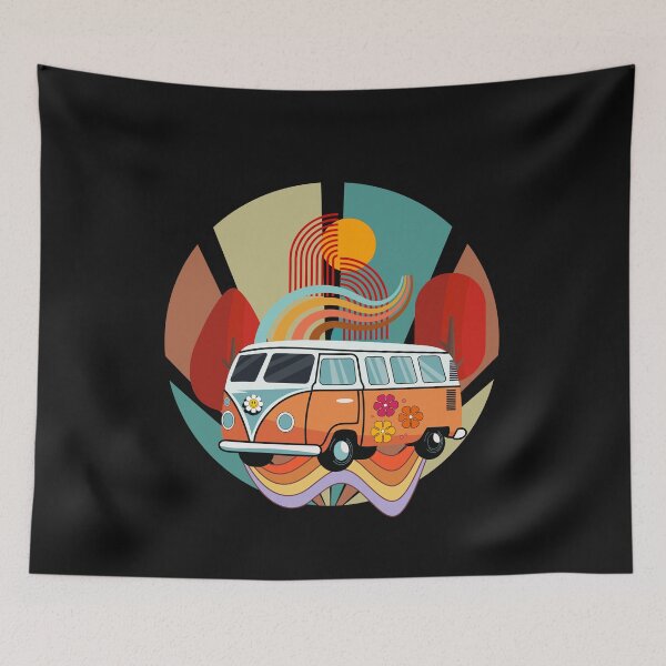 Item preview, A cheerful bus in retro style- gift for travel lovers designed and sold by Lovelalaland.