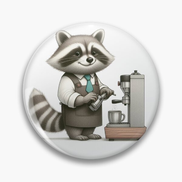Item preview, Furry Barista — Raccoon Brewmaster of Whimsy designed and sold by denip.