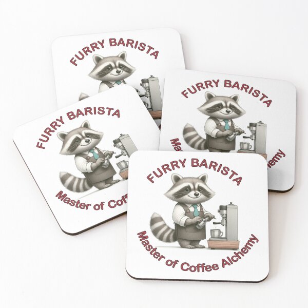 Item preview, Furry Barista — Raccoon Brewmaster of Whimsy designed and sold by denip.