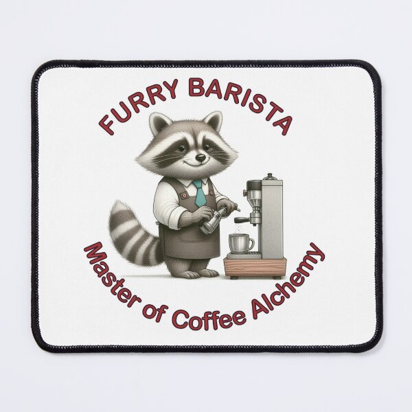 Item preview, Furry Barista — Raccoon Brewmaster of Whimsy designed and sold by denip.
