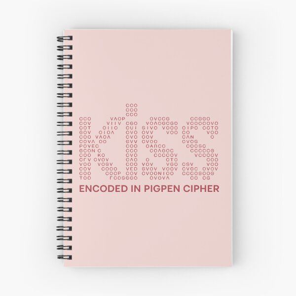 Item preview, KISS – Encoded in Pigpen Cipher | Secret Valentine Design designed and sold by SplashTastic.
