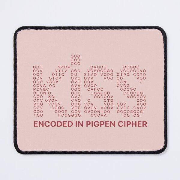 Item preview, KISS – Encoded in Pigpen Cipher | Secret Valentine Design designed and sold by SplashTastic.