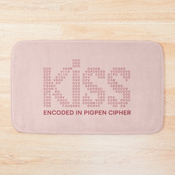 Item preview, KISS – Encoded in Pigpen Cipher | Secret Valentine Design designed and sold by SplashTastic.