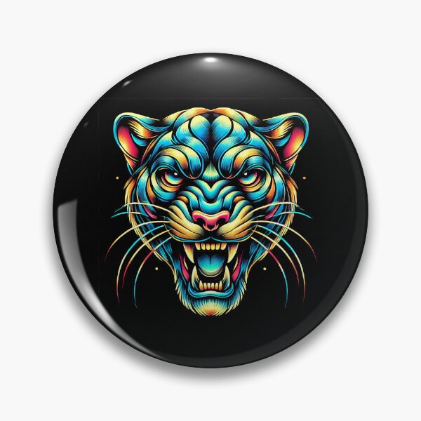 Item preview, Intense Chromatic Stylized Big Cat Head Art designed and sold by beast-net.