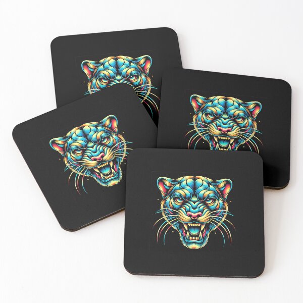 Item preview, Intense Chromatic Stylized Big Cat Head Art designed and sold by beast-net.
