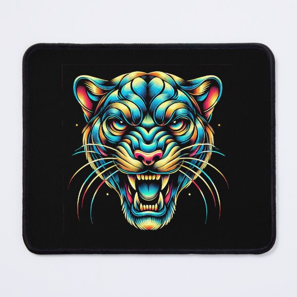 Item preview, Intense Chromatic Stylized Big Cat Head Art designed and sold by beast-net.