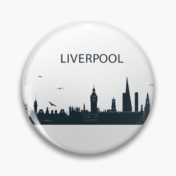 Item preview, Liverpool Skyline Silhouette - Minimalist Black & White Panoramic Art Printable designed and sold by FreshStartUK.