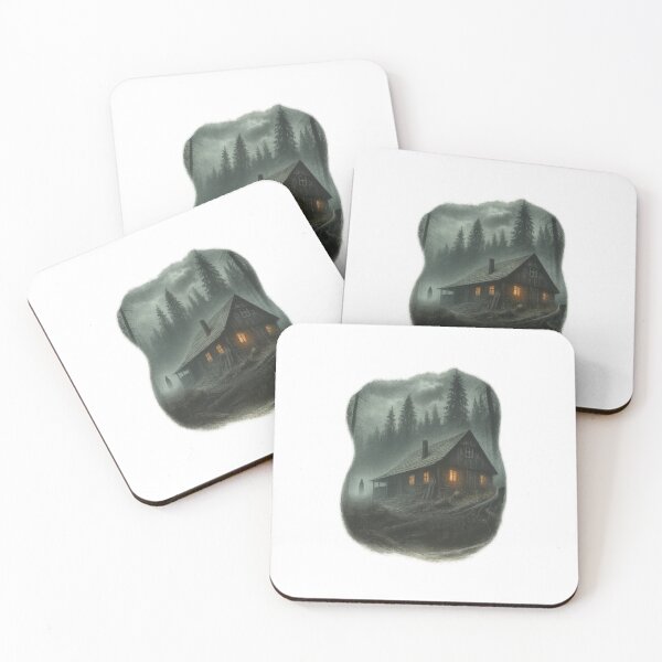 Item preview, Haunted Forest Cabin – Ghostly Figure in the Pines designed and sold by TMD167207.