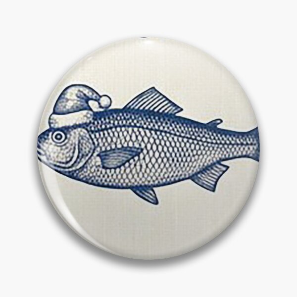 Item preview, Christmas fish pattern with hats, fish, nautical designed and sold by AestheticsTime.