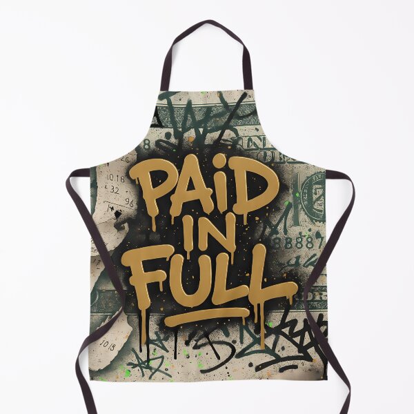 Artikelvorschau, Bezahlt – Graffiti-Geldcollage-Poster – 100-Dollar-Schein, grüner Grunge-Hintergrund mit tropfender Gold-Typografie und Quittungsband entworfen und verkauft von Bored Elon.