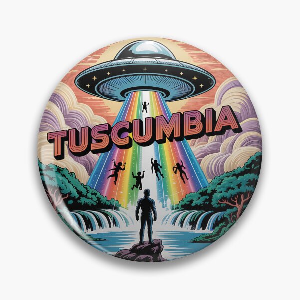 Item preview, Tuscumbia UFO Encounter Patch – Vintage 1970s Sci-Fi Art at Spring Park designed and sold by The People’s Punchline.