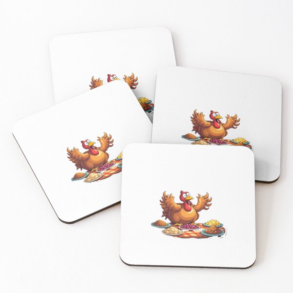 Item preview, A turkey dramatically fainting: “Too stuffed to function.” designed and sold by STICKERS FOR SALE NOW.
