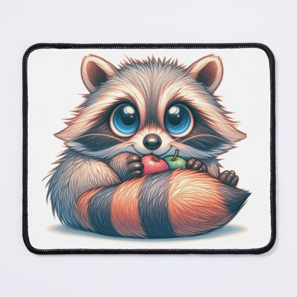 Item preview, Fruity Feast — Cute Raccoon Snack Attack designed and sold by denip.
