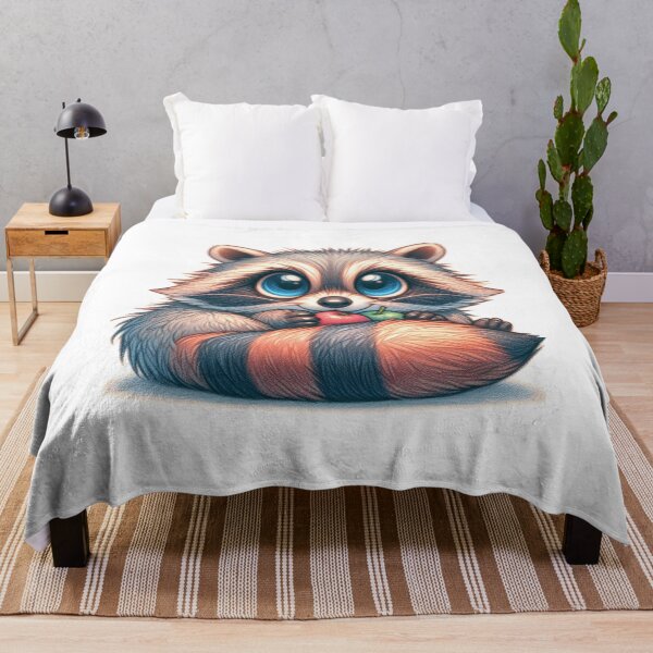 Item preview, Fruity Feast — Cute Raccoon Snack Attack designed and sold by denip.