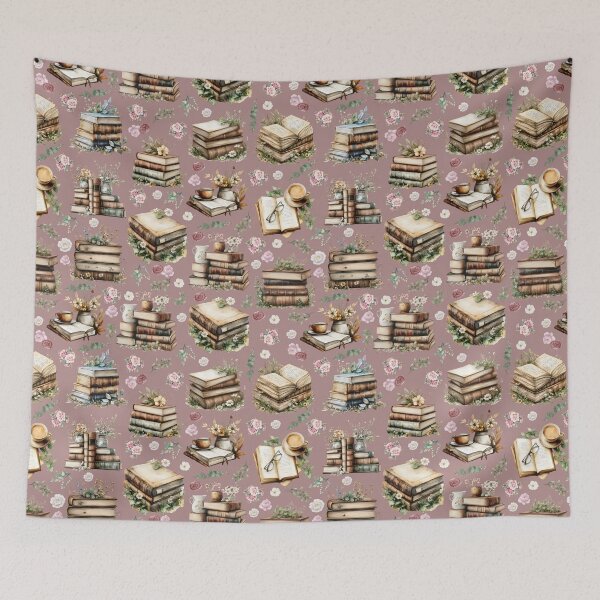 Item preview, Antique Books & Flowers on Brownish Pink designed and sold by KSimpson838.
